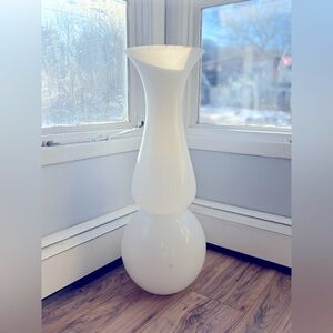 Beautiful white glass vase
